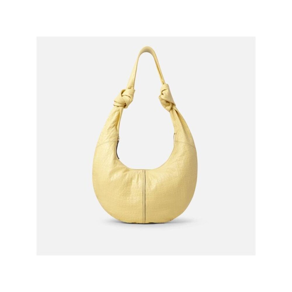 NWT SAM EDELMAN Women's Yellow Crocodile Print Leather Single Strap